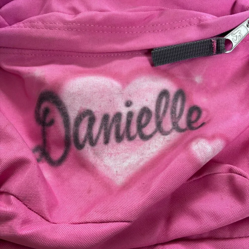 VTG JanSport Student Backpack TDH7 School Book Bag Hot Pink 